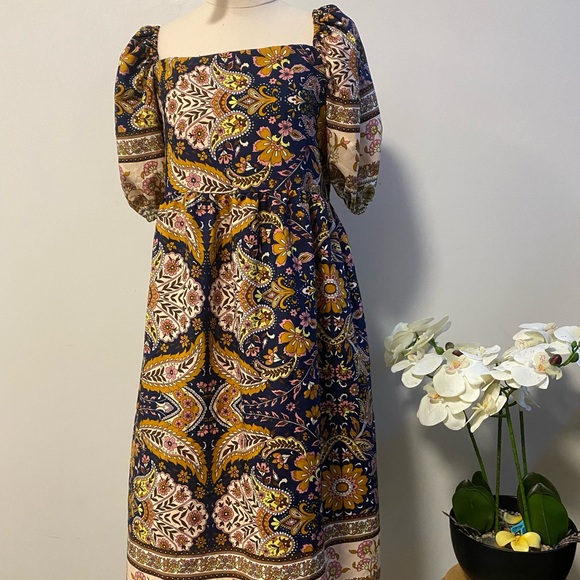 CASUAL FLORAL VINTAGE DRESS SIZE 12 AU - Picture 3 of 4